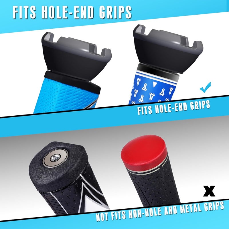 Champkey Pressure Golf Ball Grabber 2 Pack - 4-Claw Rubber Golf Ball Picker Upper - Premium Golf Ball Retriever for Putter - Only for Hole-End Grips（Not Suitable for Metal Hole-End Grips） - Image 4
